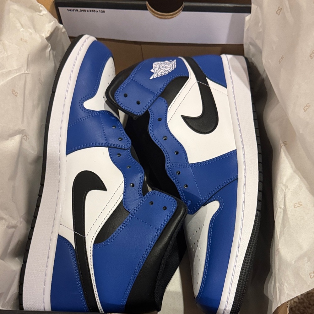 Nike Blue and White High-Top Sneakers